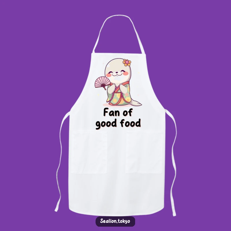 Funny Sealion Chef Apron: Kitchen Kimono Bow Design, Hilarious Cooking Gift!