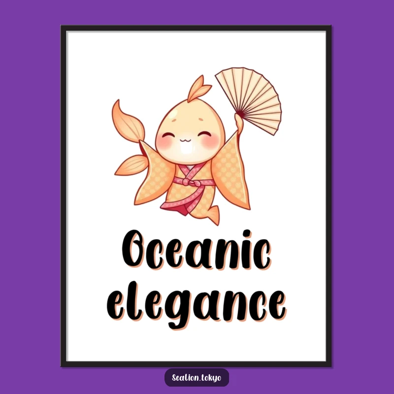 Funny Seafish Kimono Digital Art - Elegant Whimsy & Hilarious Decor
