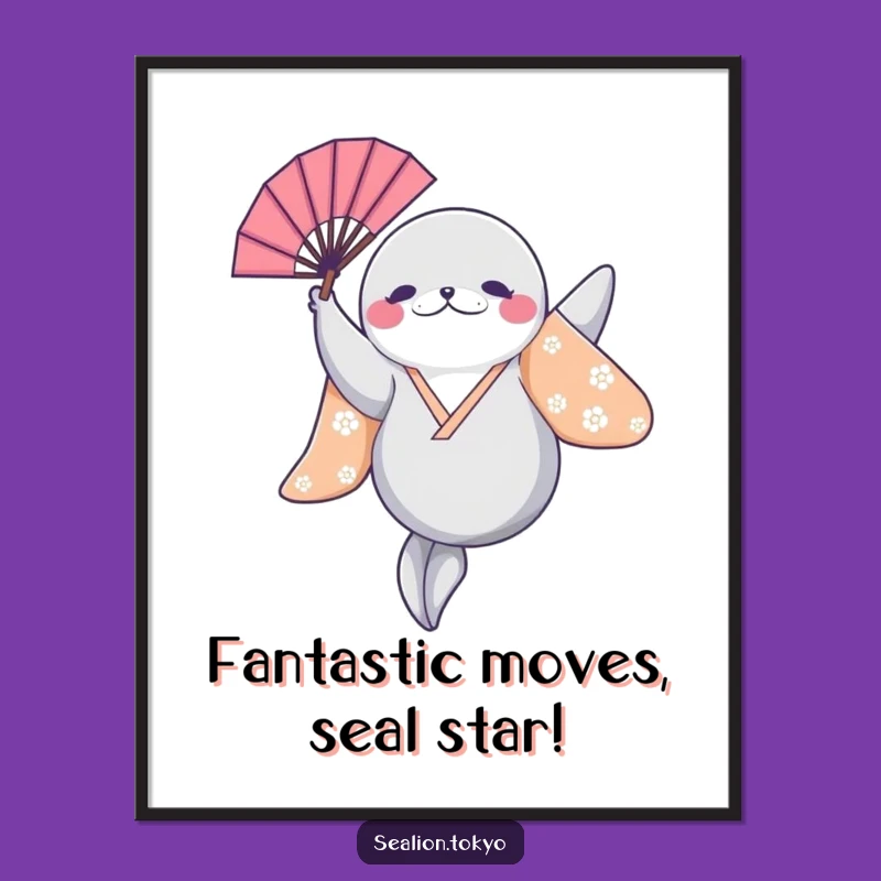 Free Printable Sealion Leaping Wall Art: Action-Packed Decor Gift