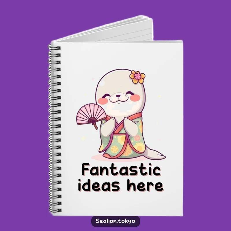 Funny Sealion Kimono Notebook: Lined Journal for Notes, Adorable Humorous Gift!