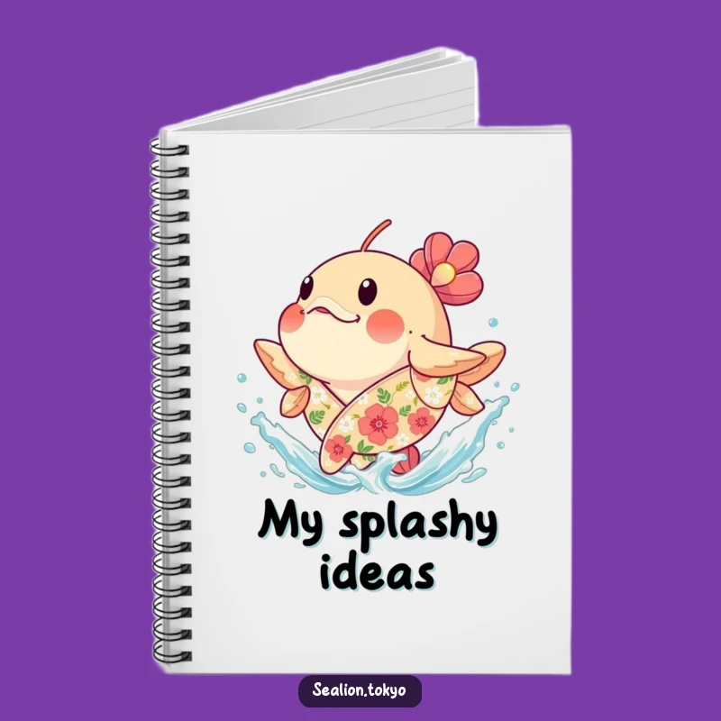 Funny Splashing Fish Notebook - Joyful & Hilarious Journal