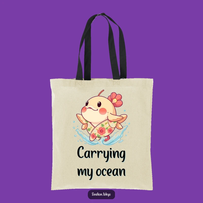 Funny Splashing Fish Robe Tote Bag - Joyful & Hilarious Carry-All